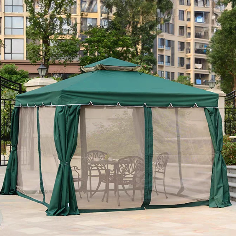 

Factory Manufacturing Large Outdoor Metal Garden Pergola Canopy Summerhouses Waterproof Patio Pavilionpromote sales