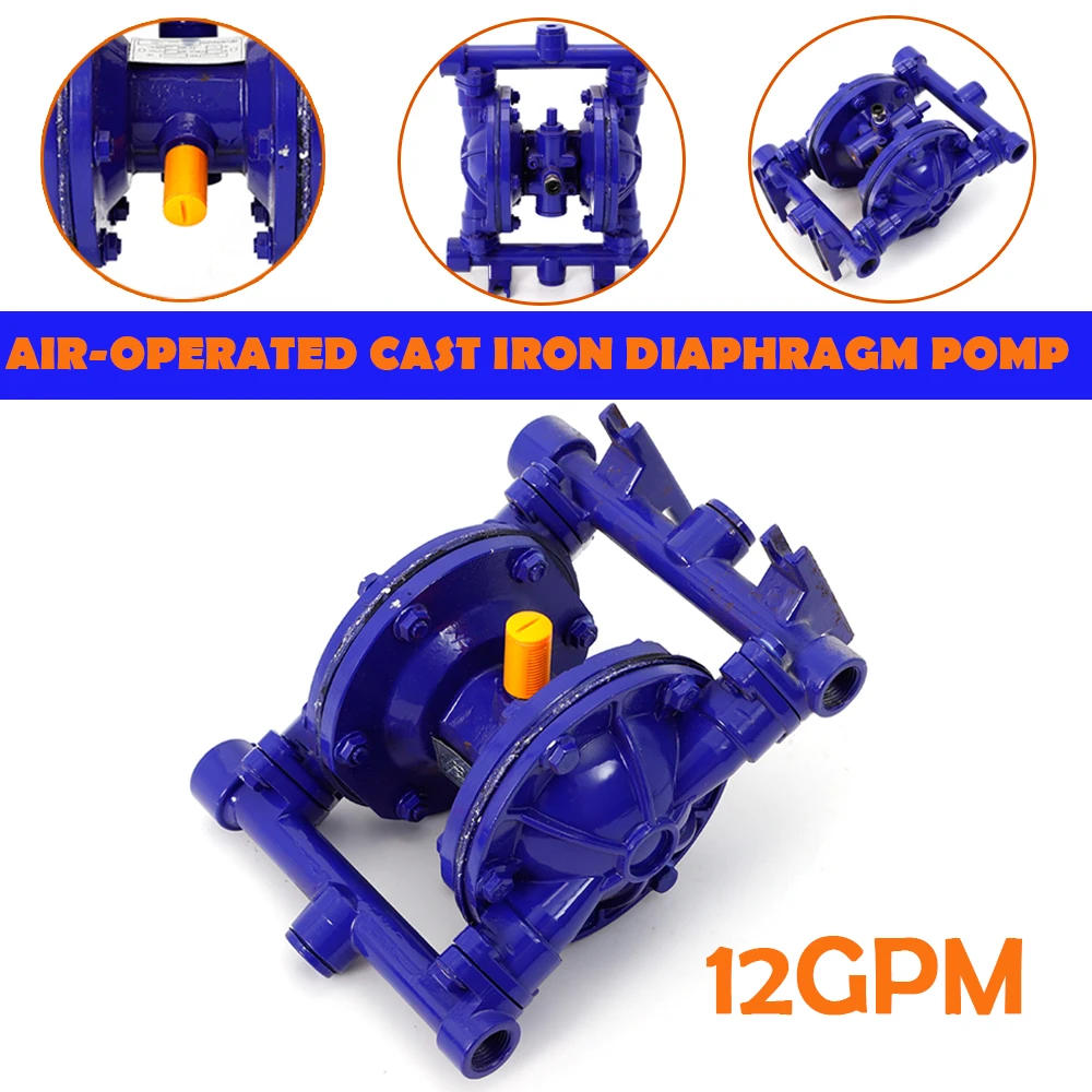 12GPM Air-Operated Double Diaphragm Pump 1/2inch Inlet/Outlet for Industrail Use
