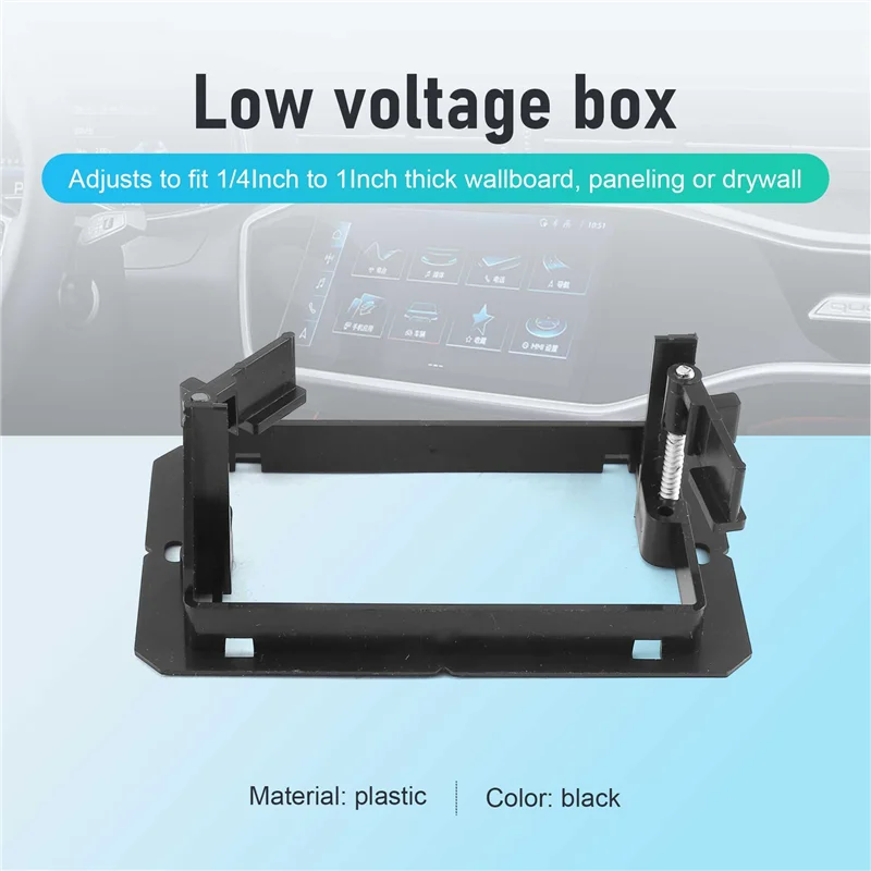 AS95-12 قطعة دعامة تثبيت لوحة الحائط ذات الجهد المنخفض (عصابة واحدة (عصابة واحدة) - أسود