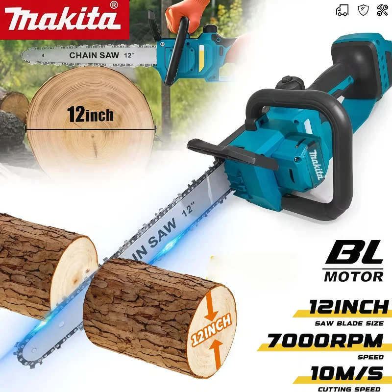 

Makita 7000RPM Brushless Electric Chain Saw 600W 18V Cordless Handheld Chain Saw Used for Tree Trimming with Logging Tools