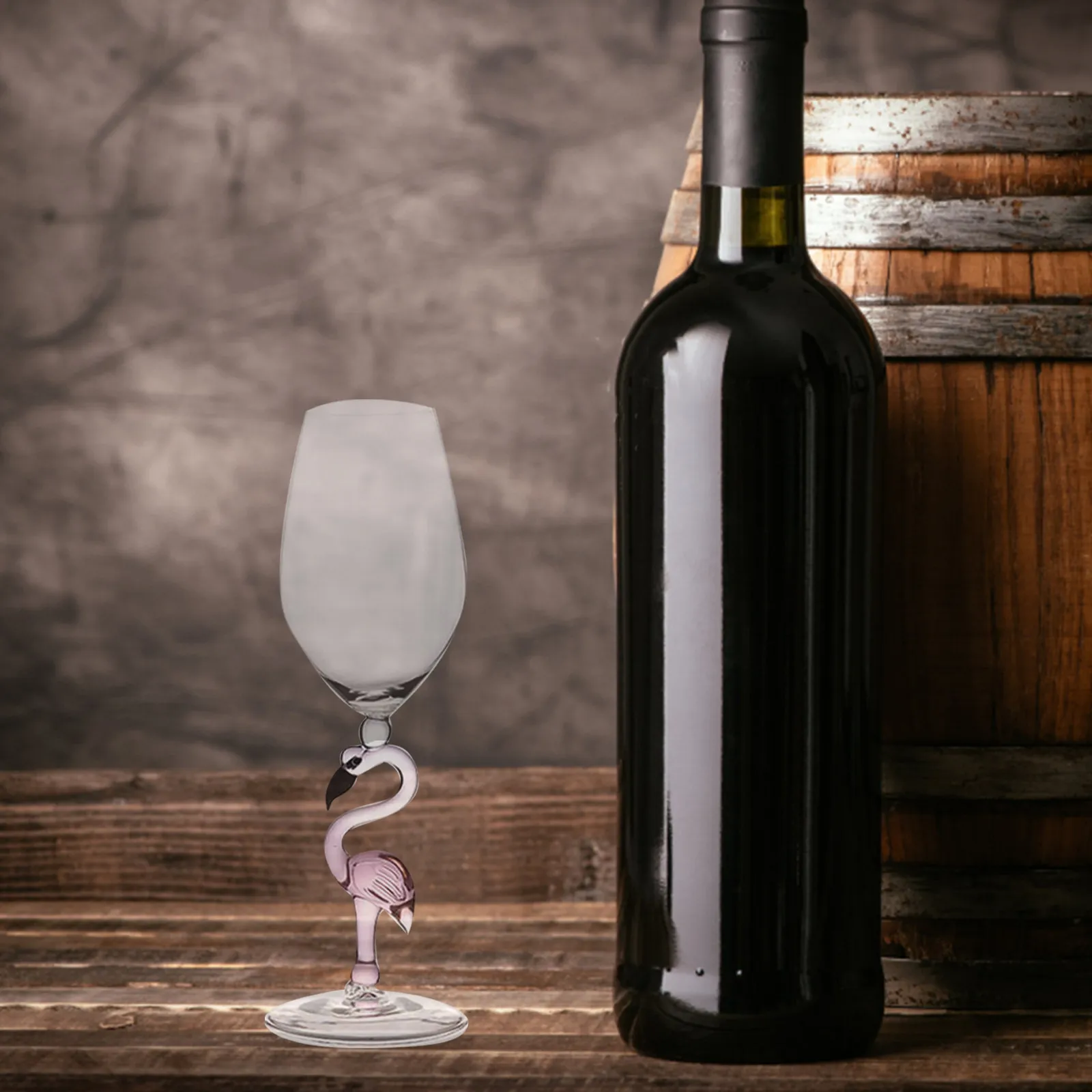Flamingo Drink Glasses Wine Pink Glassware Cups Goblet Wedding Decor Shaped Unique
