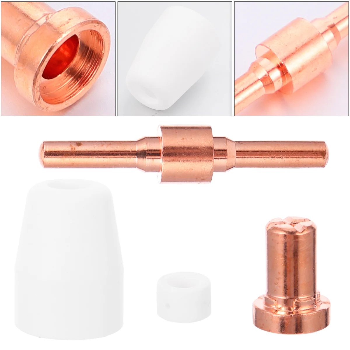 

30pcs Plasma Cutter Nozzle Kit 40A Copper Tips For Plasma Machine Anti-Corrosion Durable Consumable