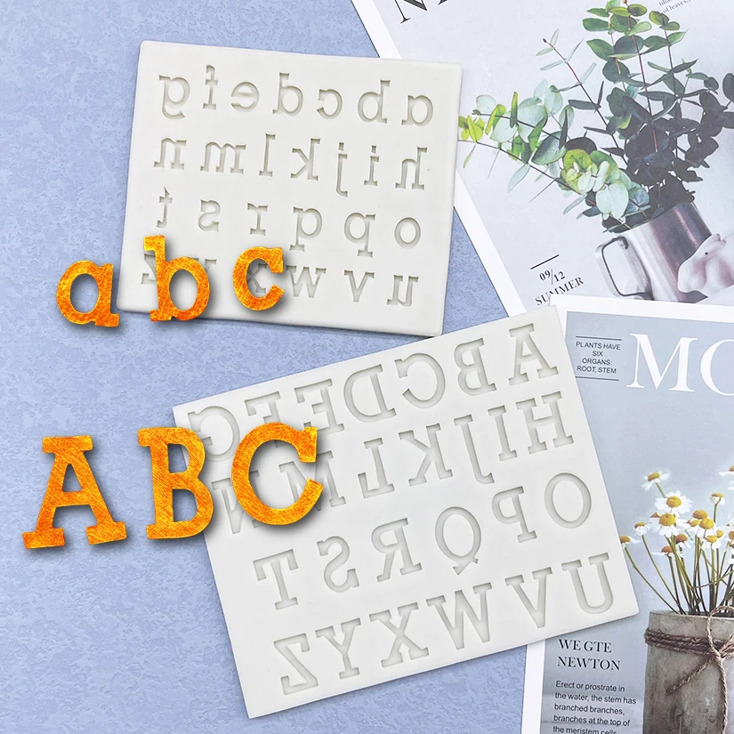 Alphabet Silikon Kuchen Backform Sugarcraft Schokolade Cupcake Harz Werkzeuge Fondant Dekorieren Werkzeuge