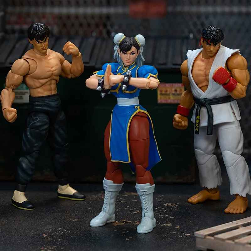 Streets Fighter Game Characters Action Figure Collection Ryu Ken Fei Long Chun Li Model Toy Joints Movable Ornaments Gifts