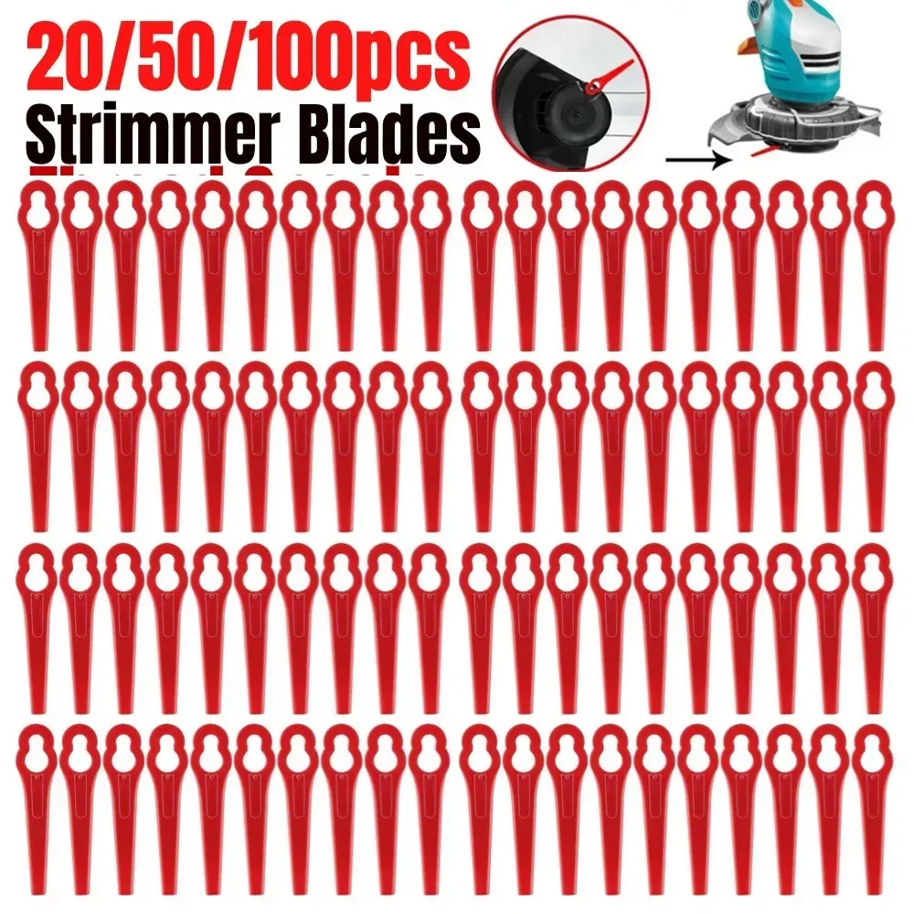 10/20/50/100pcs Strimmer Blades Plastic L83 Grass Cutting Blade Durable Grass Trimming Machine Blade For Cordless Grass Trimmer