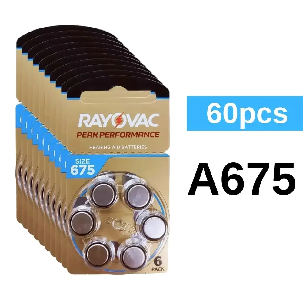 

Rayovac PEAK Zinc-air Hearing Aid Batteries 60-Pack Compatible with A675 675A ZA675 675 PR44 S675 - Free Shipping