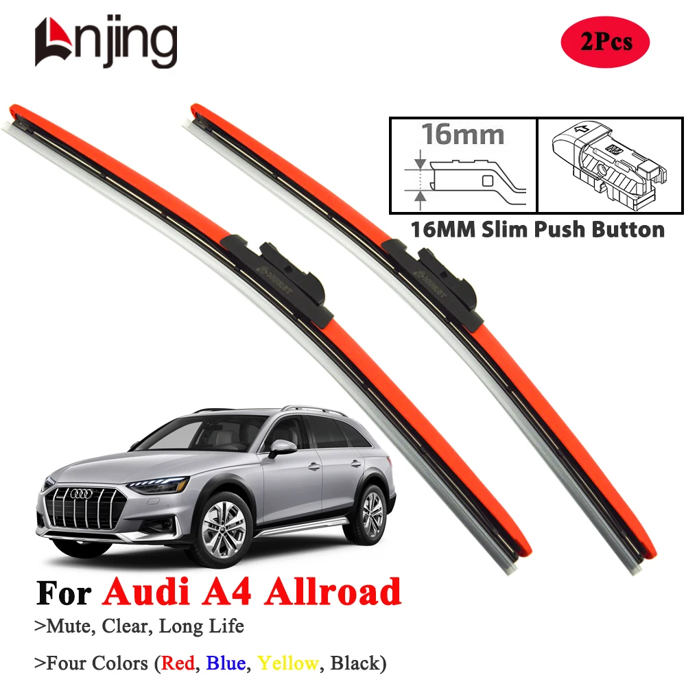 

LNJING Red Wiper Blades For Audi A4 Allroad B8 B9 2009-Now