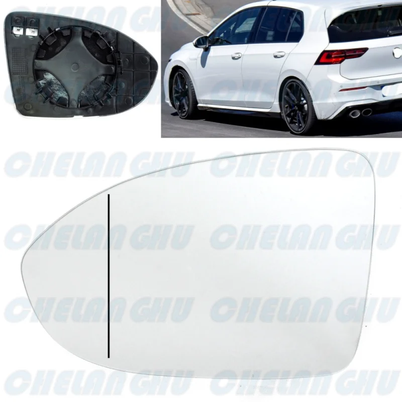 

Left Side Heated Rearview Mirror Glass for VW Golf 8 Mk8 LHD 2020 2021 2022 2023 Car accessories 5H0857521