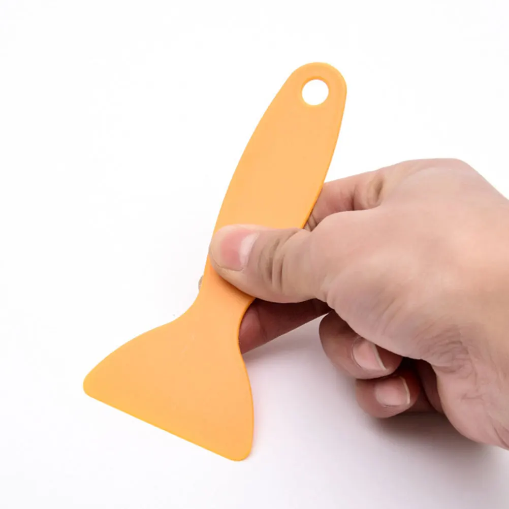 

20pcs Plastic Scraper Triangular Yellow Auto Film Car Vinyl Squeegee Tool for Adhesive Removal Sticker Wrap Coloring Change