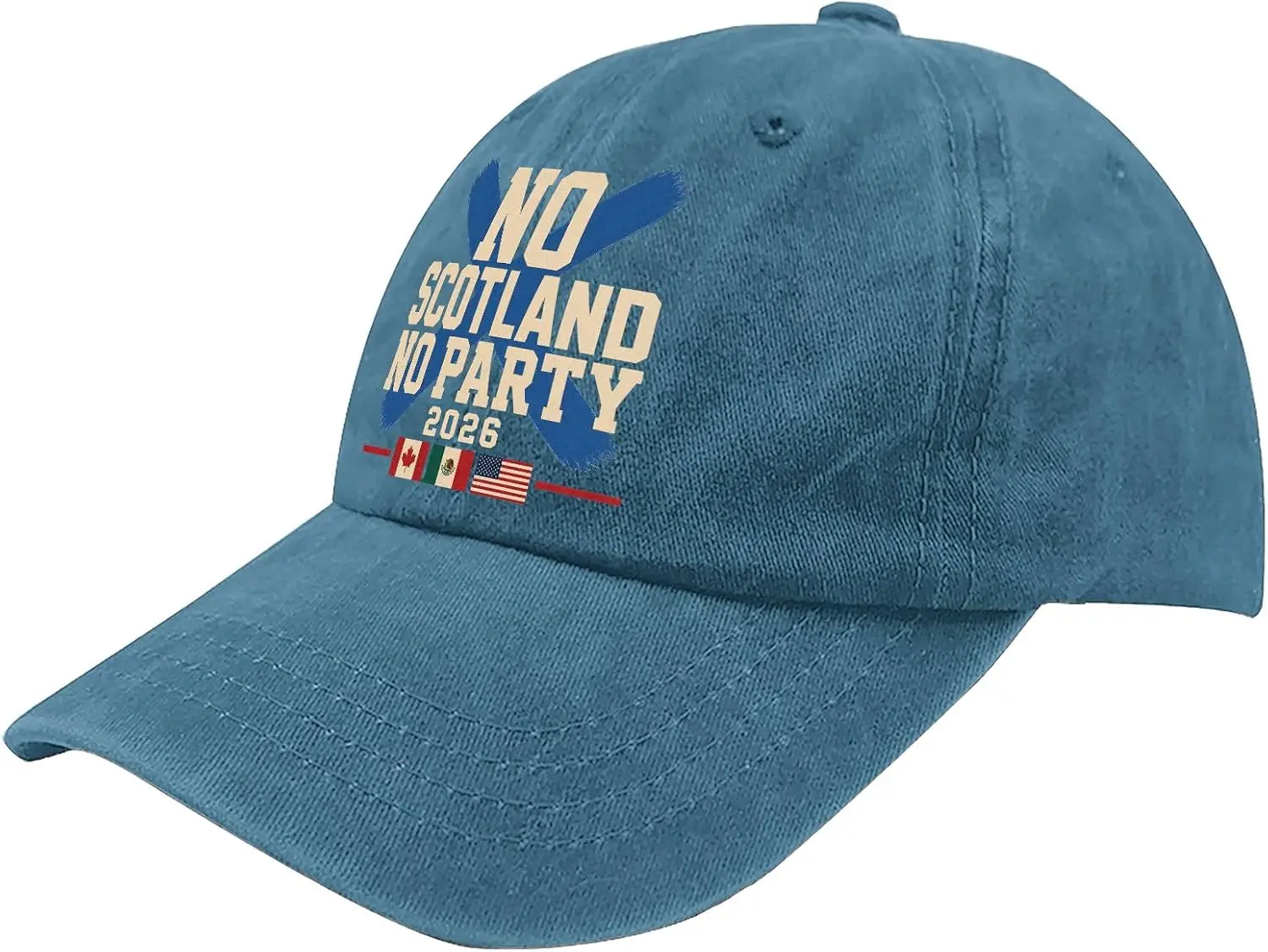 Custom No Scotland No Partys 2026 Hat – Scotland Soccer Fan Baseball Cap, Football Supporter Adjustable Cap For Men Women