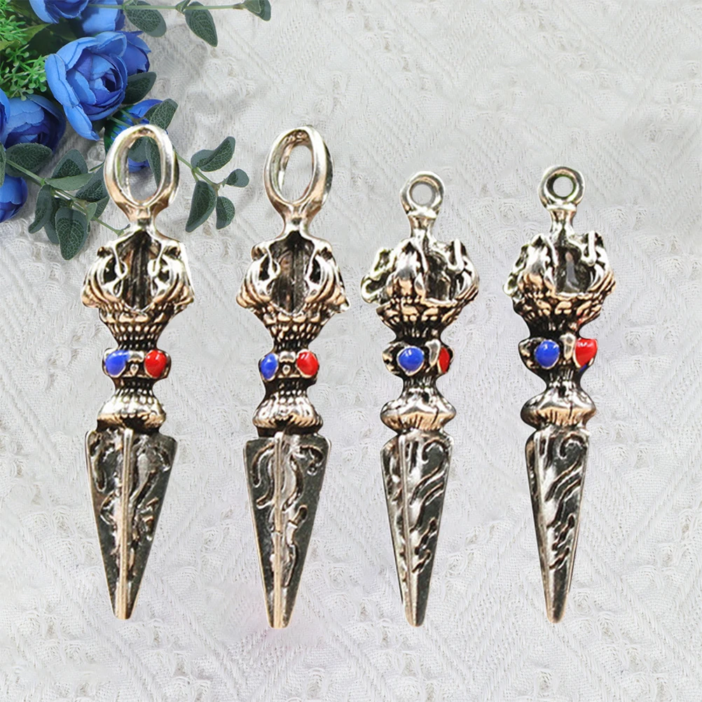 

4pcs DIY Jewelry Making Religious Pendants Diamond Pestles Fashion Ornaments Necklace Decor Accessories