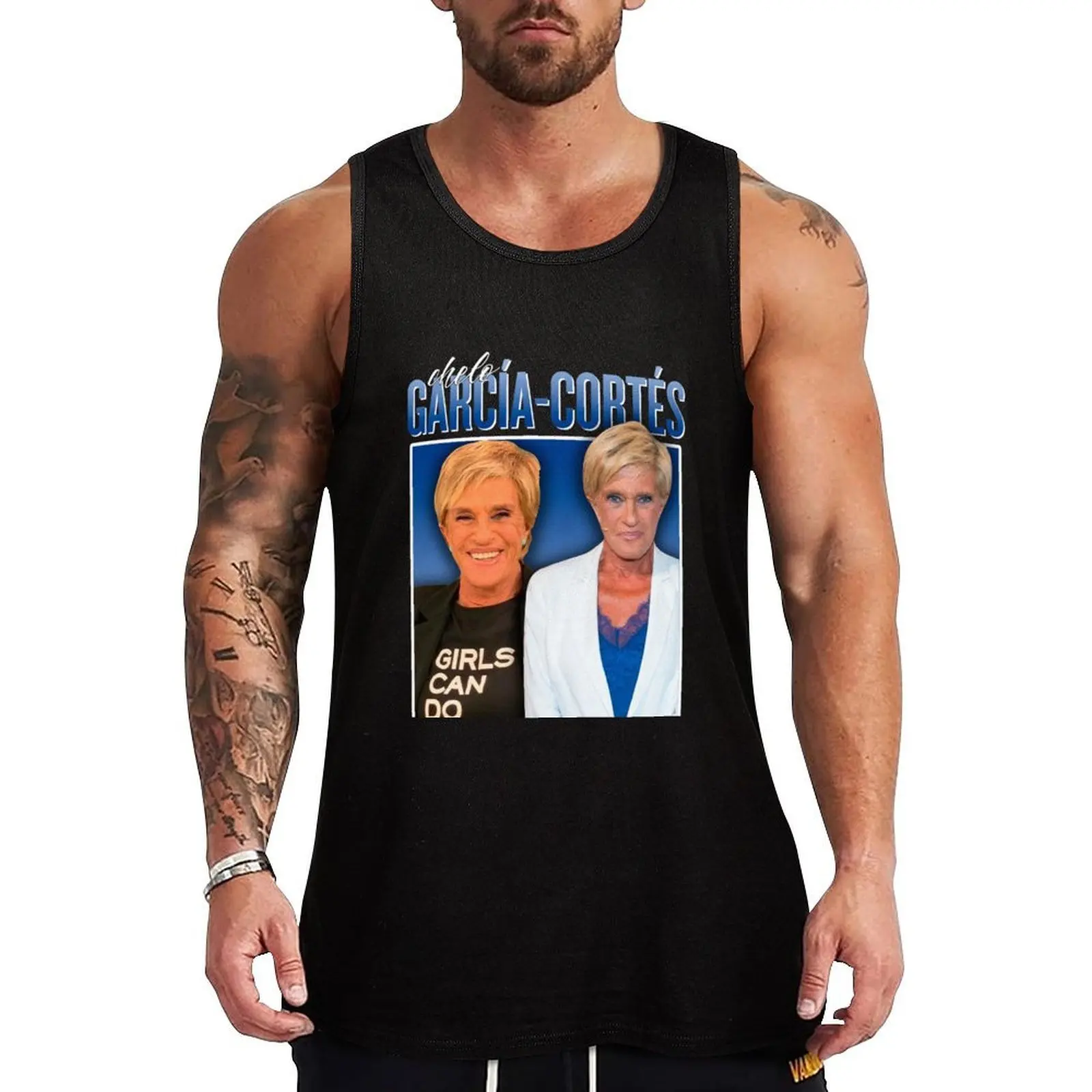 CHELO GARCIA-CORTES Camiseta sin mangas básica para capas, informal, suave