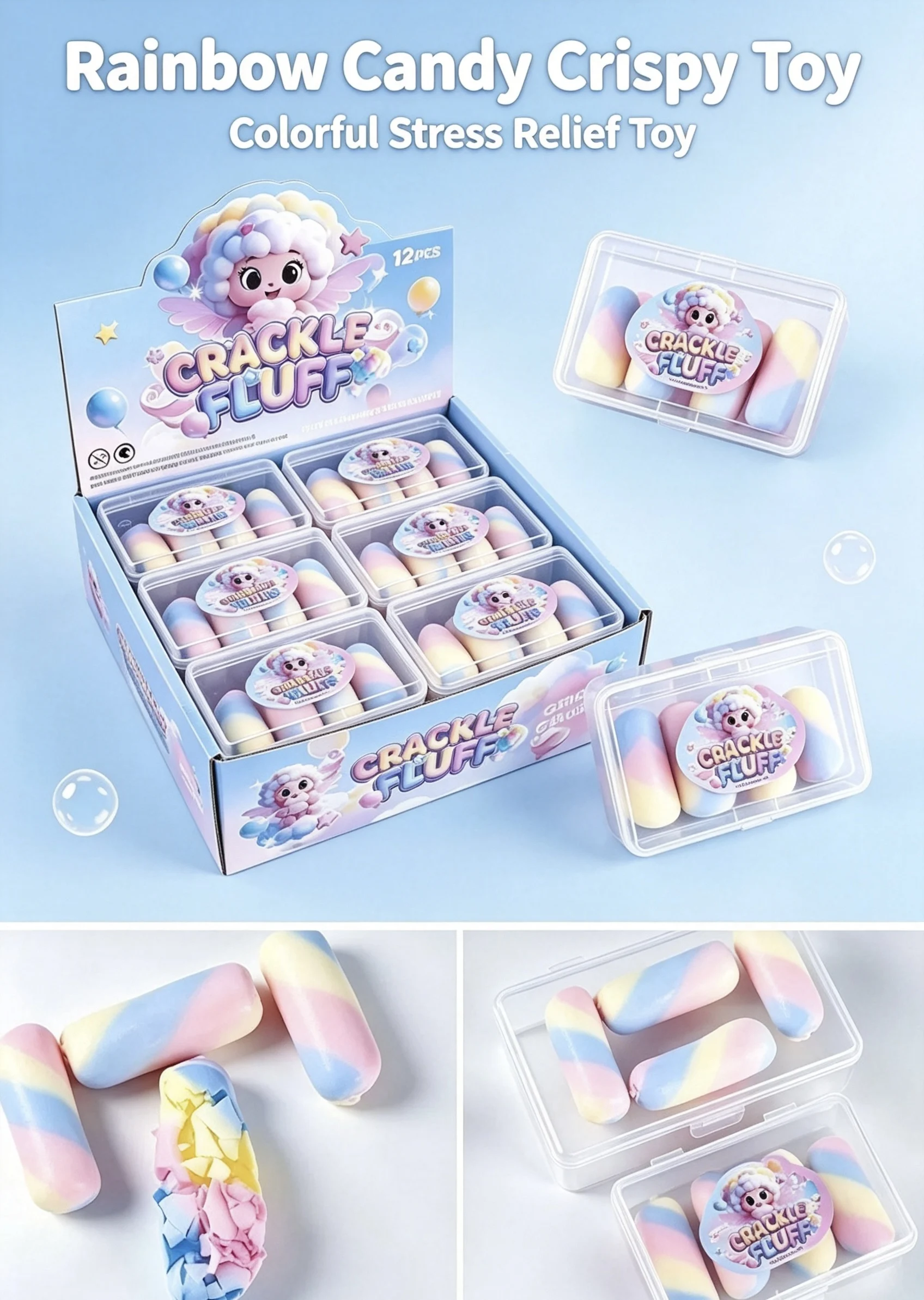Knuspriges Squishy-Spielzeug-Set｜Schokoladen-Donut-Macaron-Knusper-Stressabbau-Spielzeug