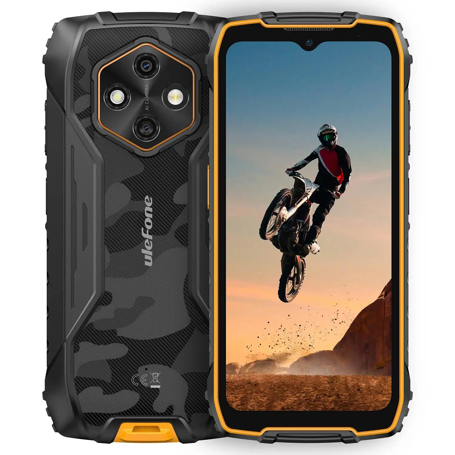 Ulefone RugKing 4 Pro AI Rugged Phone Up to 16GB+256GB Android 15 6.56 inch Android 15 Unisoc T7250 10200mAh 4G NFC Smartphone