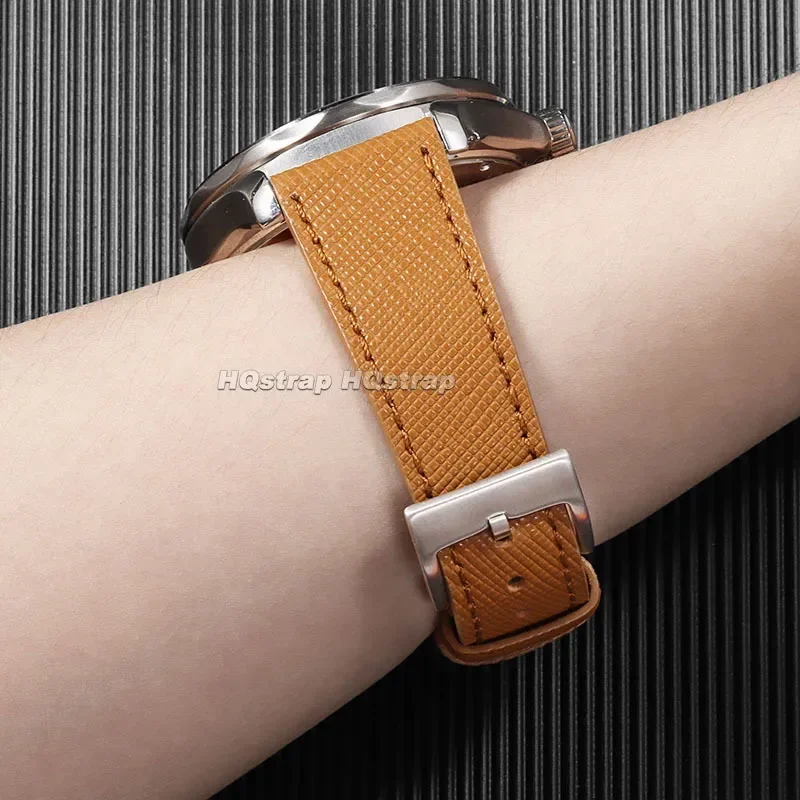 セイコー用レザークイックリリースストラップ,スポーツブレスレット,防水,交換用ユニバーサルブレスレット,18mm, 20mm, 22mm