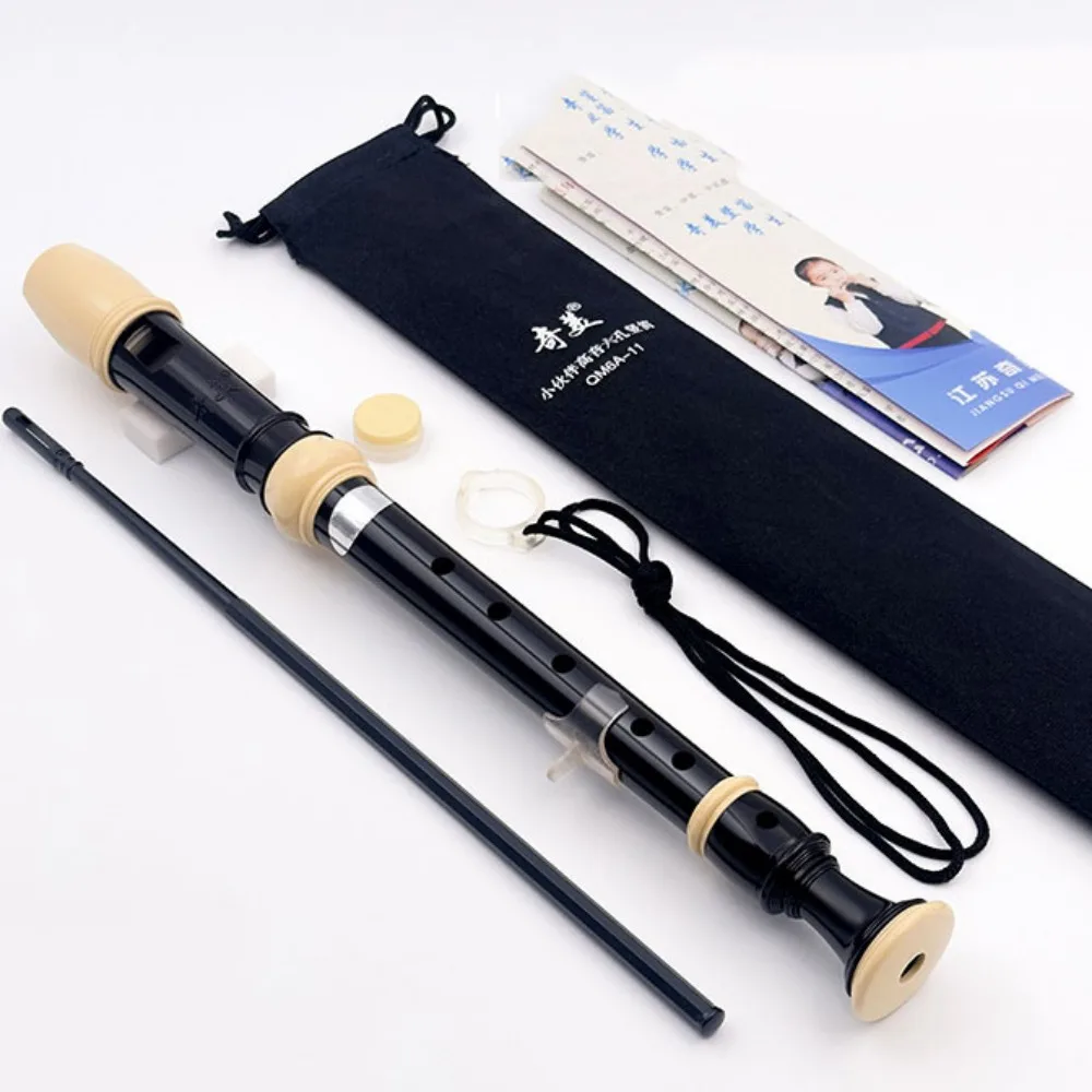 Grabadora Soprano fácil ajustable, ABS de calidad alimentaria, clarinete de ocho orificios no tóxico, flauta Vertical de digitación barroca Natural