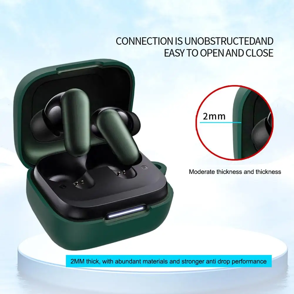 For Anker Soundcore R50i NC Headphone Cover Silicone Case Charging Dropproof Headphone Bracelet Keychain Case Compartment P A2S0