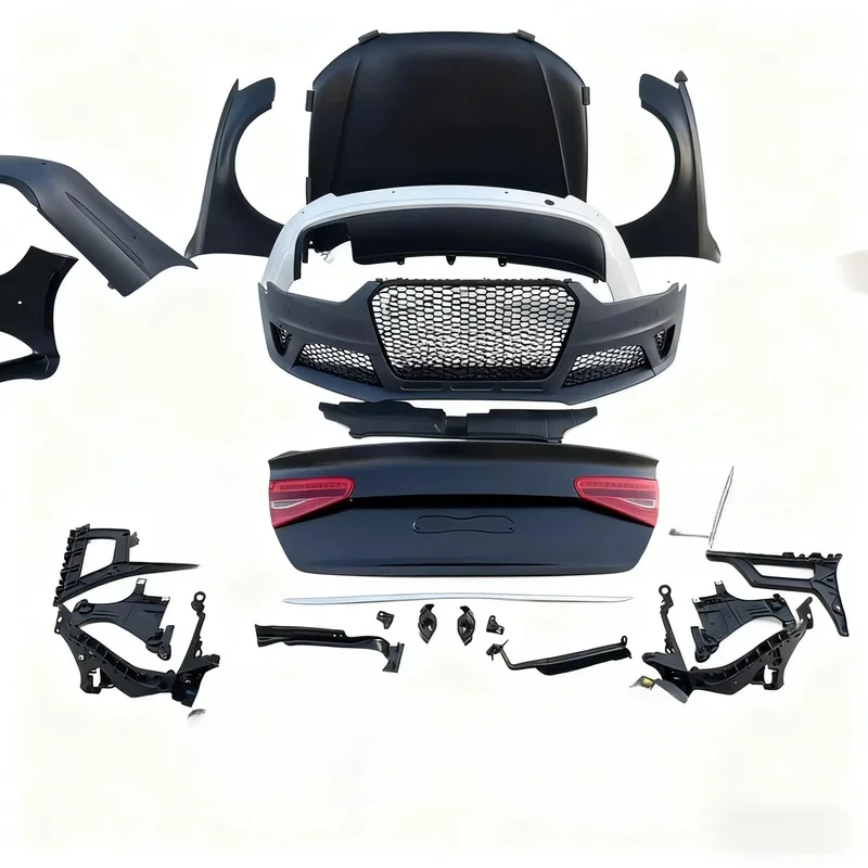 Heavy Duty Full Body Kit Bumper Hood Facelift Sport Style Universal Fit Car Auto Exterior Guard
