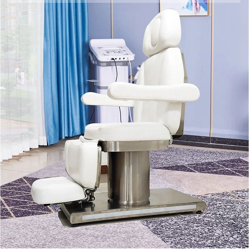 

xx1Electric Lift Beauty Care Bed Hair Care Center Physiotherapy Hair Care Chair Can Be Put down Stainless Steel Barber