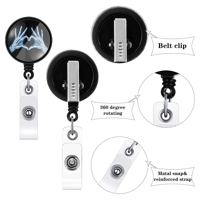 1Pc Top Quality Retractable Doctor Nurse Badge Reel Fashion Cartoon Cute Students ID Card Badge Holder