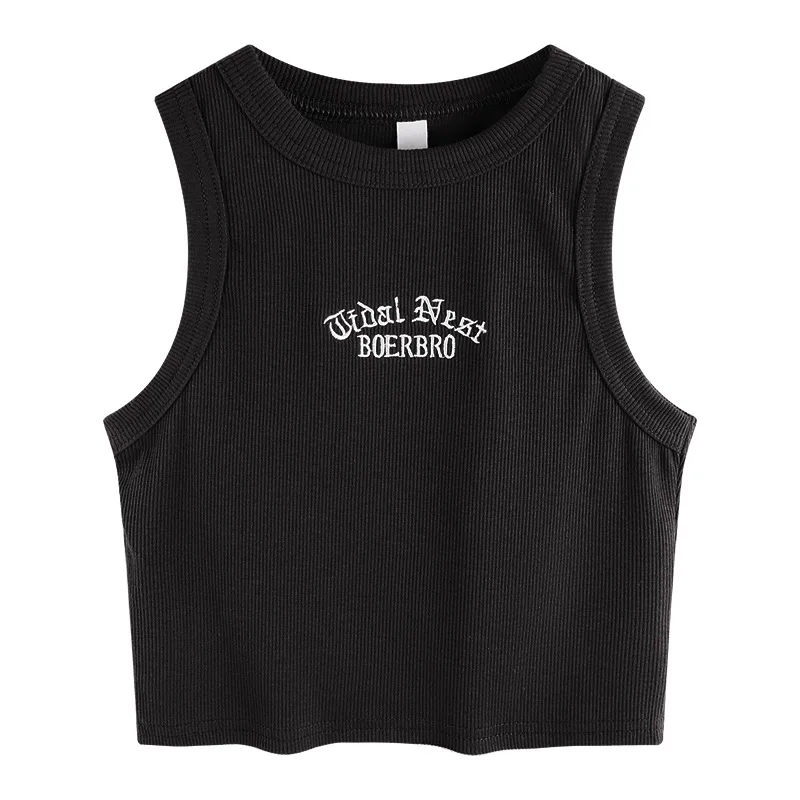 الصيف تانك القمم للنساء Y2K فتاة حار بسيط المحاصيل تي شيرت كامل الكورية موضة بلا أكمام سليم سترة غير رسمية الشارع الشهير 2025