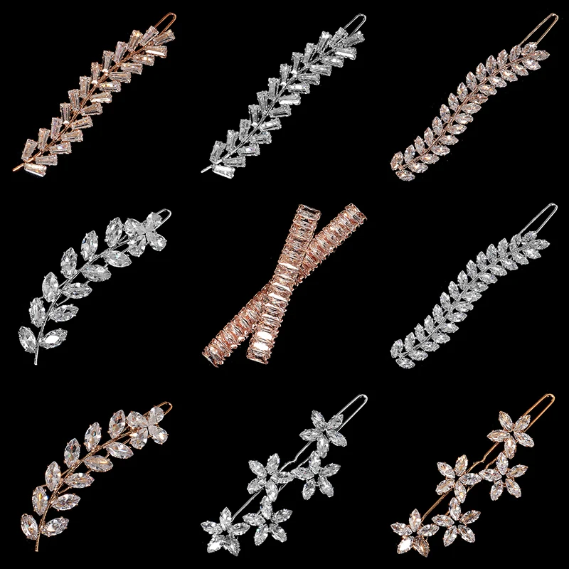 Miallo Newest Zircon Crystal Hair Pins Wedding Hair Clips Jewelry Accessories Hair Jewelry Headpiece Head wear Gift For Friend