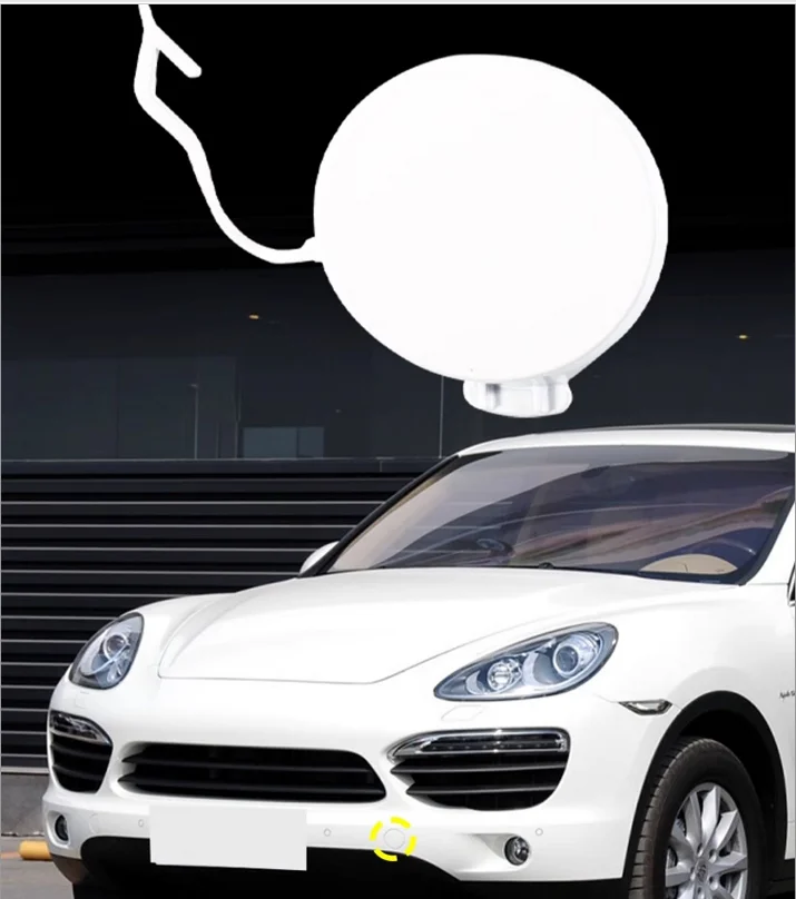 Car Front Bumper Trailer Cover Towing Hook Cover Towk Hauling Eye Lid Cap Shell For Porsche Cayenne 2011 2012 2013 2014