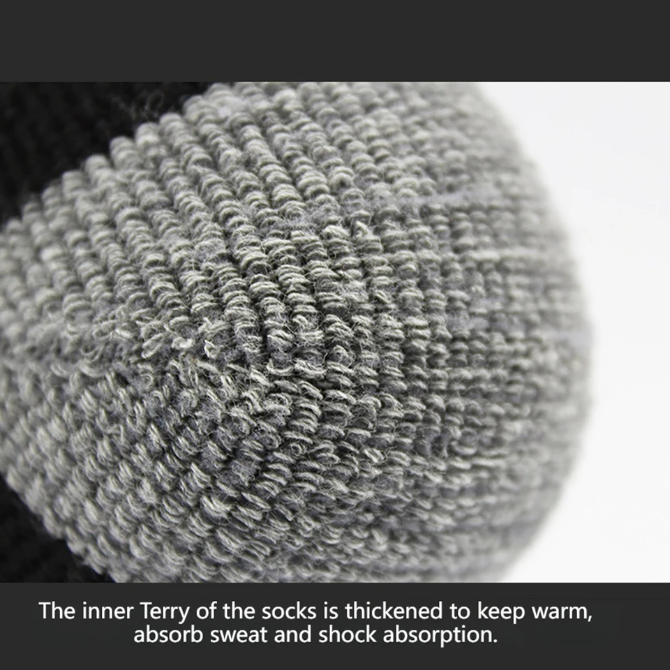 LOOGDEEL 1 زوج مكافحة البرد في الهواء الطلق جوارب رياضية عالية الشتاء الدافئة سماكة جوارب التزلج جوارب التنزه للنساء الرجال الأطفال #3