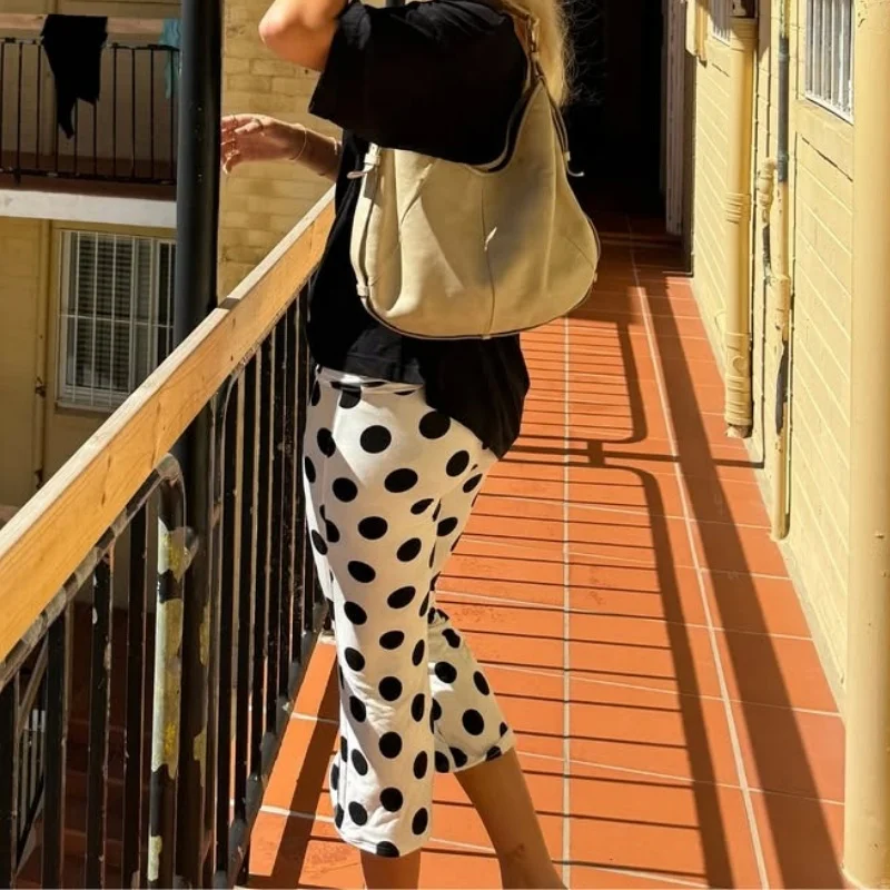 Women Y2k Fold Over Capri Pants Low Rise Slim Fit Knee Length Flared Leggings Vintage Casual Cropped Outfits