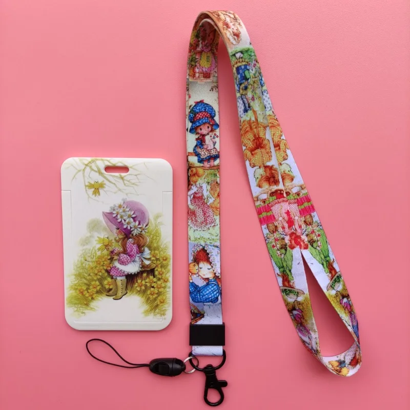 Mode Cartoon Mädchen Name Karte Halter Männer Jungen Lanyard ID Karte Abdeckung Pass Handy Karte Abzeichen Halter – Detail 8