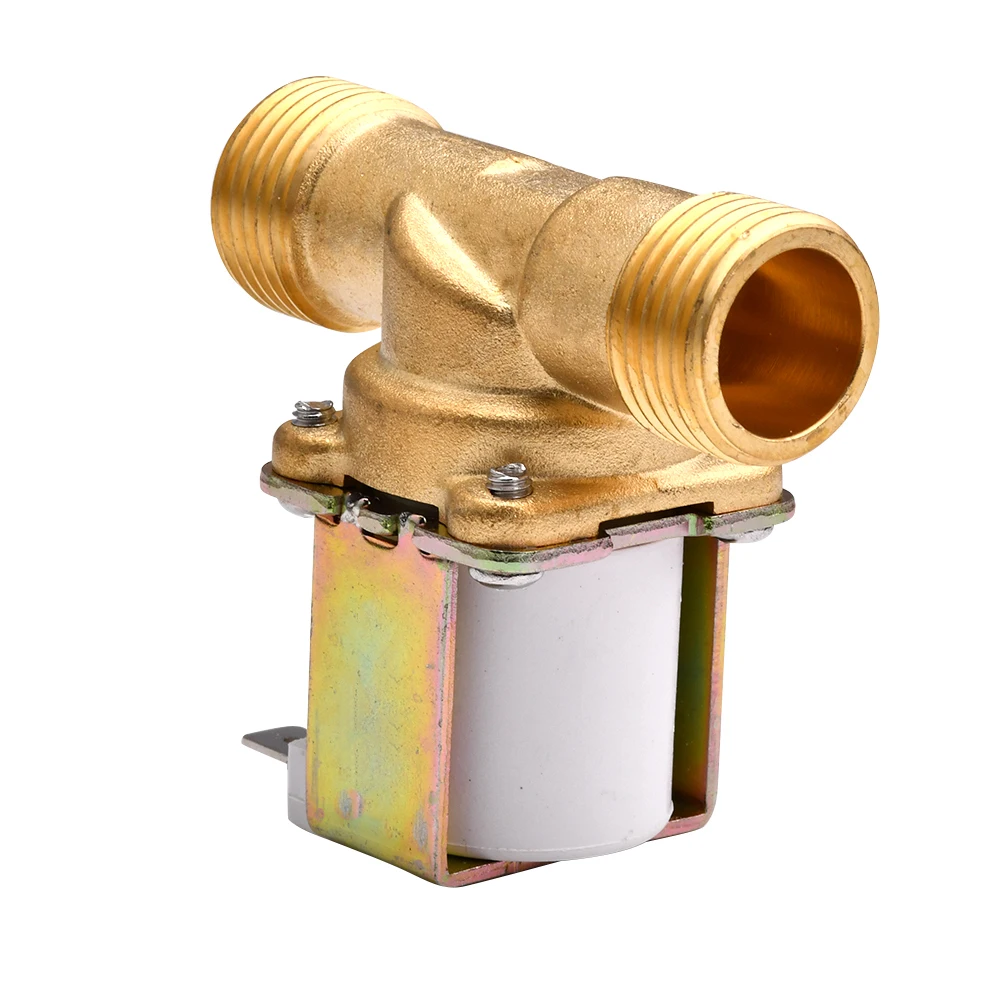 G1/2'' Brass electric solenoid valve N/C 12v 24v 220v  Water Air Inlet Flow Switch for solar water heater valve