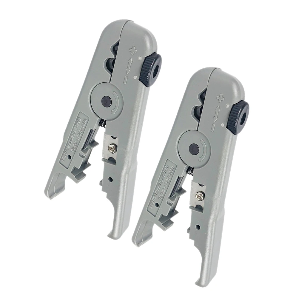 

2pcs Wire Stripper Manual Electrician Tool Adjustable Depth Control Stripping Ethernet Cable Speaker Automotive Audio Video