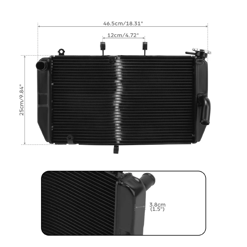 Motorcycle Aluminum Radiator Cooler Cooling For Honda CBR600RR CBR 600 RR 2003-2006 2005