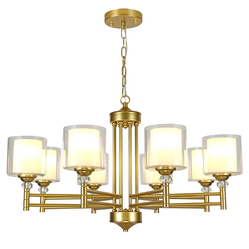 

American style, simple, living room, chandelier, suction hanging, dual-purpose, lighting, new Chinese style, bedroom