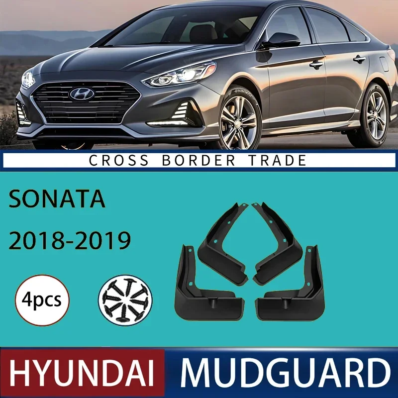 

Automotive Tire Mudguard Waterproof Splash Proof 4pcs Accessories For Hyundai Sonata 2018-2019