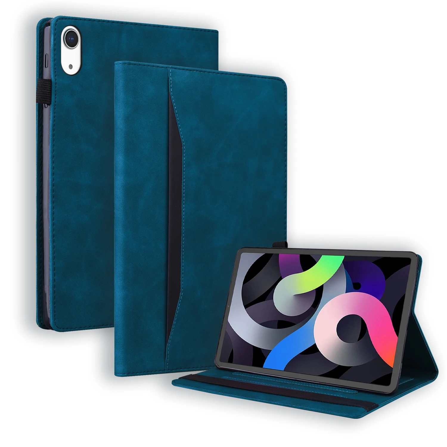 

Кожаный чехол-подставка для iPad 2024 202510.2 10,9 11 12,9 13 дюймов Pro Air 4 5 6 MINI 7 8 9 Чехол с слотом для карт 10-го 11-го поколения