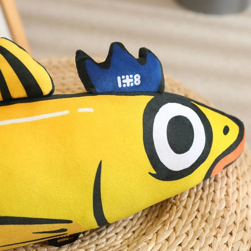 30CMの可愛い長い黄色いクローカーぬいぐるみ、柔らかい大きな目、脚が魚の形をした人形、子供への誕生日やクリスマスプレゼント