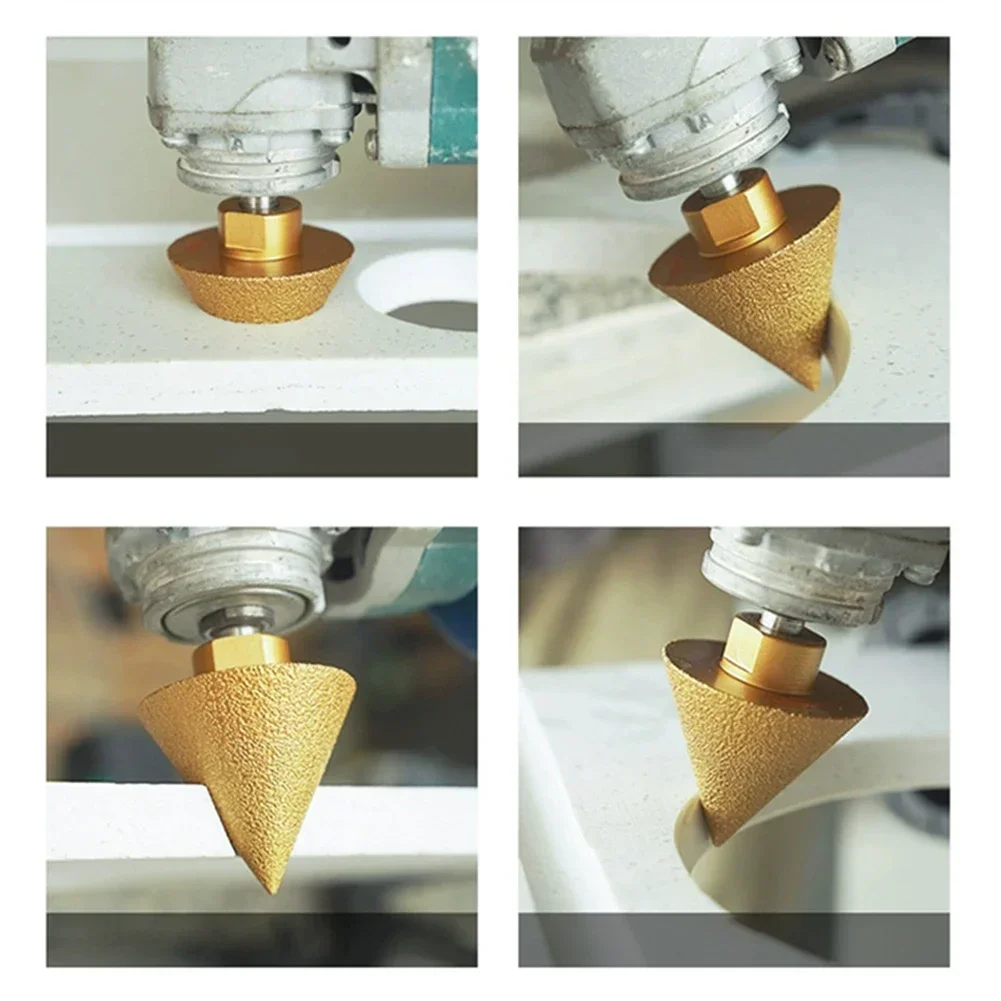 

1 шт. шлифовальный круг для камней, шлифовальный конус для снятия фаски, резьба, полировка M10, фреза с зенковкой, детали шлифовального круга