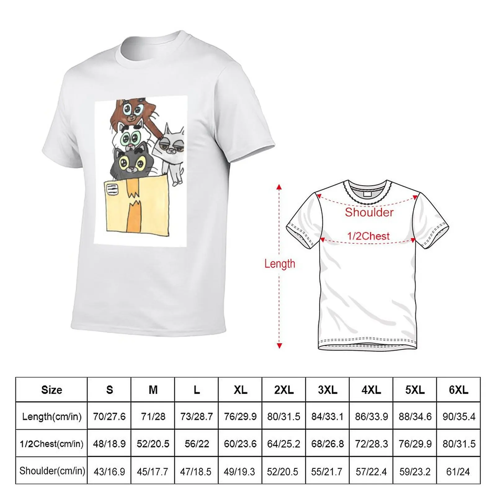 Cute Litter of Kitties in a Box T-Shirt Breathable Gym Short Sleeve T-Shirt