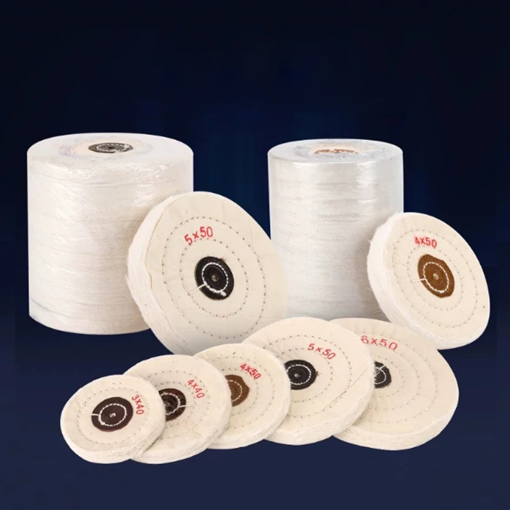 10/20pcs Dental Laboratory Cotton Cloth Buffing Wheels for Bench Buffer, Polishing Jewelry and Dentures