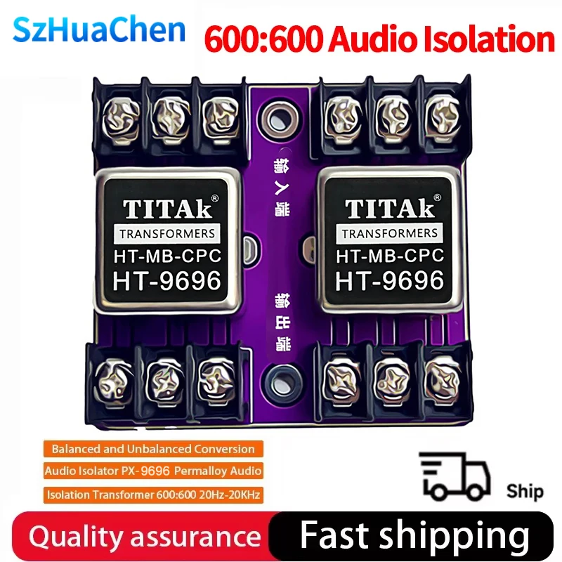 

Сбалансированный и несбалансированный преобразователь Аудиоизолятор Пермаллоу Аудиоизоляционный трансформатор 600: 600 20 Гц-20 кГц Аудиоизоляция