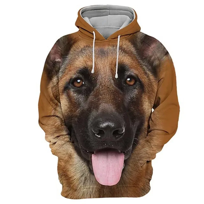 Funny Cute Dog Hoodie Animal 3D Print Men Women New Streetwear Hoodies Oversized Pullover Hooded Sweatshirts Man Tops Clothing