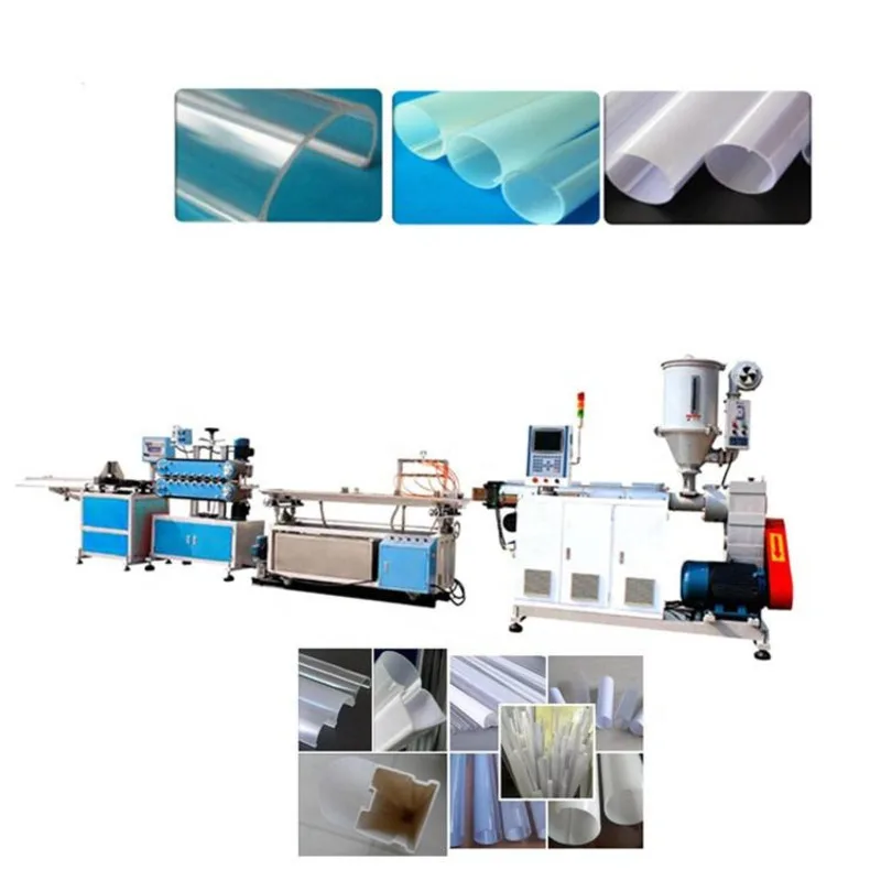 Single screw PLC controlled motor extruder equipment can produce transparent plastic PC/PVC packaging pipes