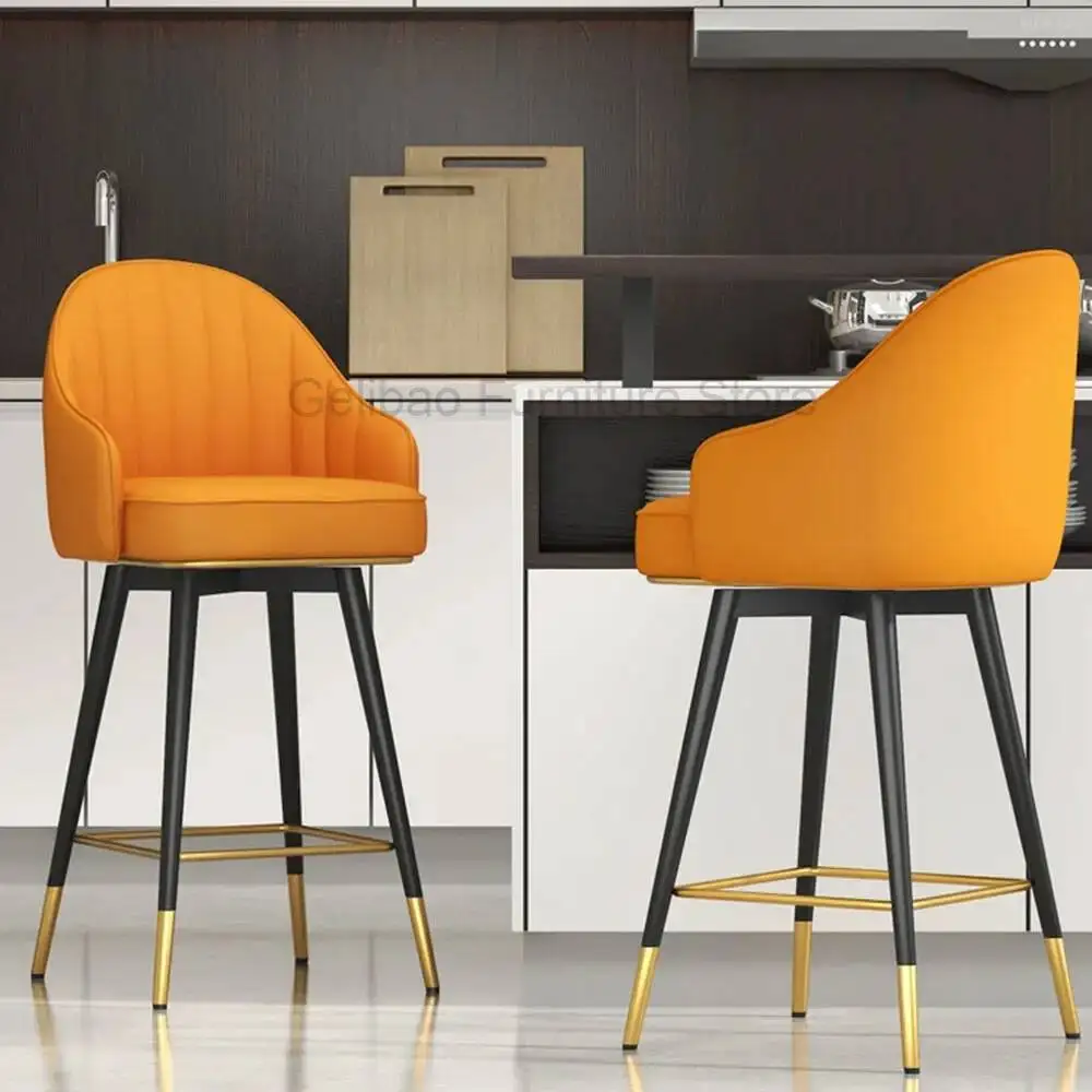 

Кожаные барные стулья в скандинавском стиле для макияжа, балкона, столовой, офиса, парикмахерской, кухни, библиотеки, мебель для отдыха