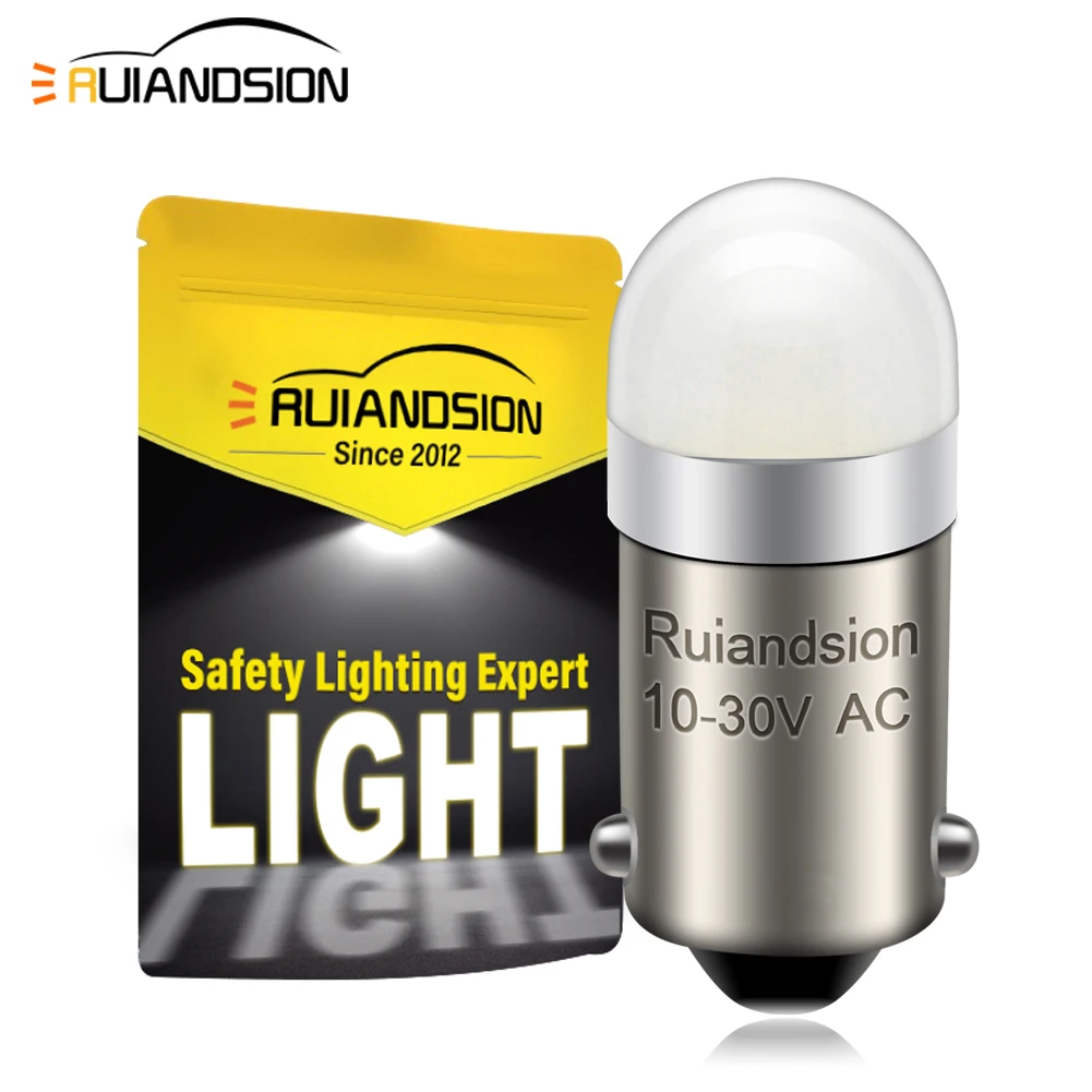 2pcs Ba9s Signal Lamp Led T4W 2016 3SMD For Motorcycle Dash Car Roof lights Mirror lights License Plate Lights 6000K Warm White