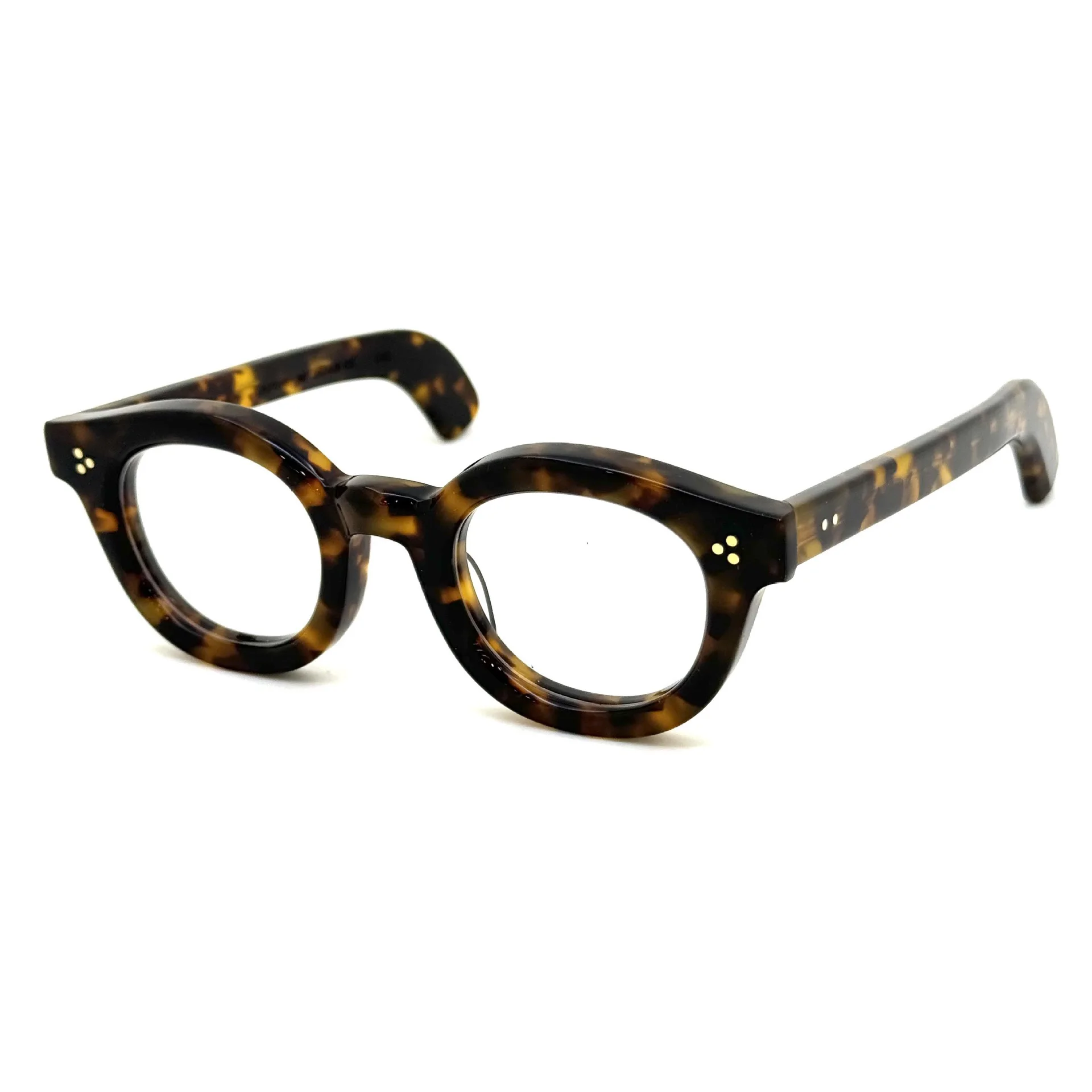 

Oval Shape Hand Made Italy Super-Thick 8mm Acetate Men Women Vintage Retro Spectacle Frame Prescription Lens PL-001