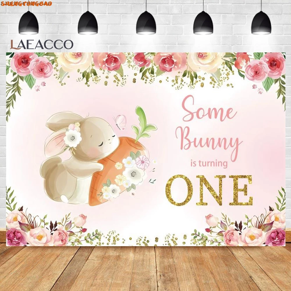 Fotografie Achtergrond Lente Bloemen Paashaas Verjaardagsfeestje Cartoon Konijn Vlinder Decoratie Achtergrond Fotostudio Prop
