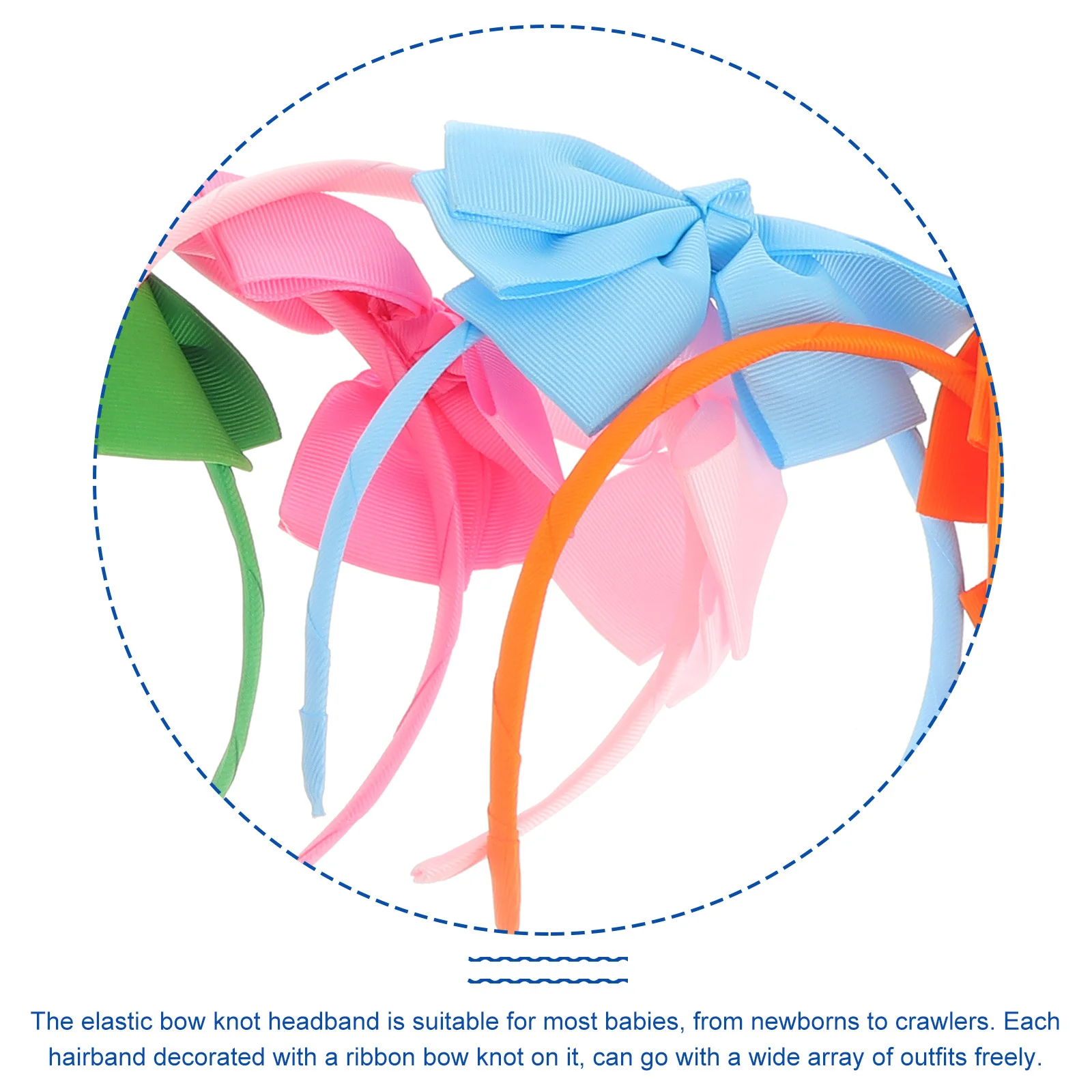 6 قطع من عصابة رأس بعقدة الفراشة للفتيات، أربطة شعر مرنة على شكل فيونكة لحديثي الولادة، إكسسوارات شعر لأعياد الميلاد، مجوهرات التقاط الصور #2