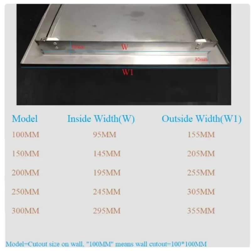 1Piece 304 Stainless Steel Square Universal Drywall Access Door With Push To Open Inspection Panel 4 sold