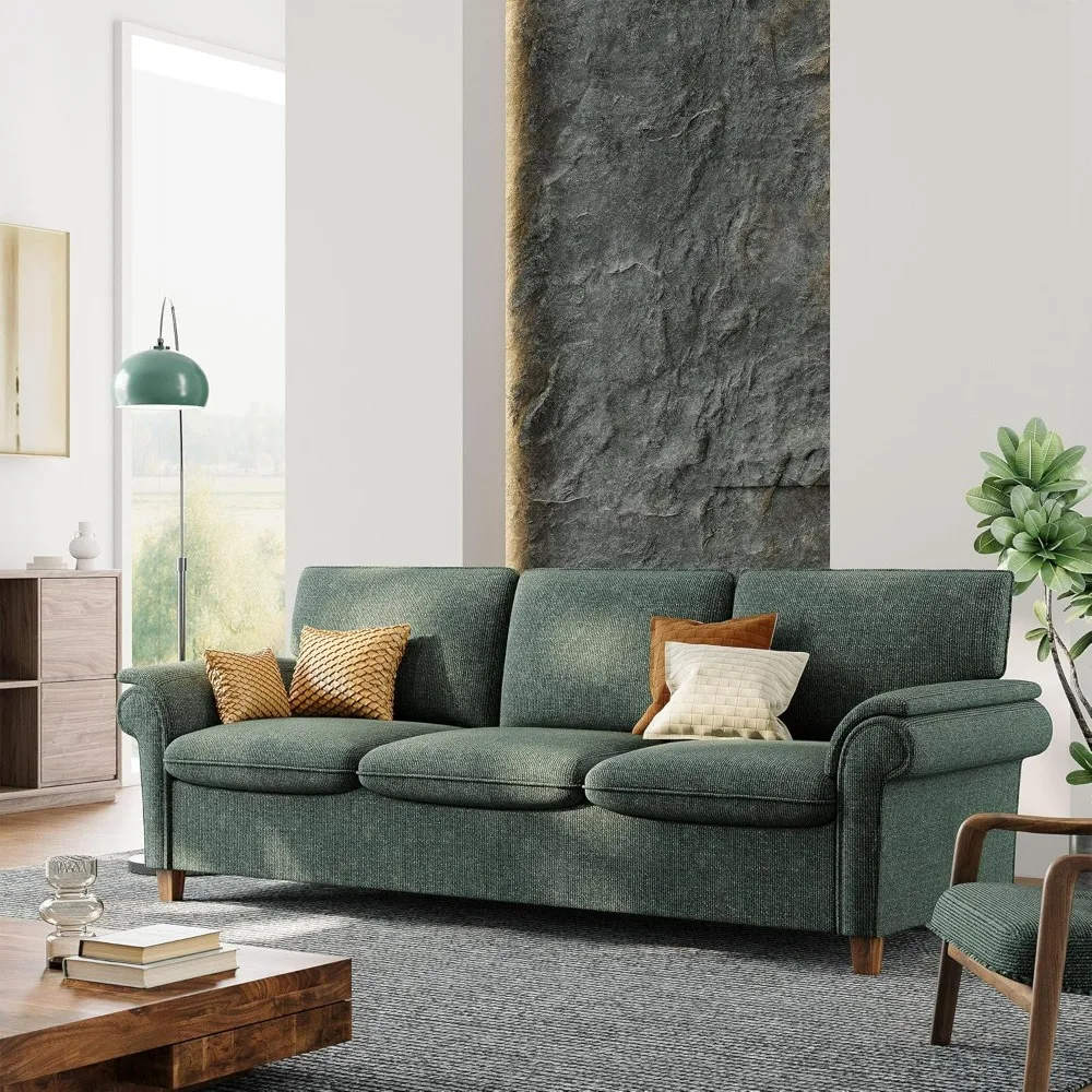 Sofa 89 Zoll, bequeme Sofa Couch mit Usp Port, extra tiefe Sitze modernes 3-Sitzer-Sofa, Couch für Wohnzimmer Apartment Lounge